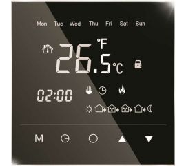 Терморегулятор для теплого пола IQWATT IQ THERMOSTAT BLACK DIAMOND программируемый, с зеркальным сенсорным дисплеем 407 