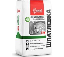 Шпатлевка полимерная влагостойкая Старатели Финишная Плюс 20 кг 3277/3431 