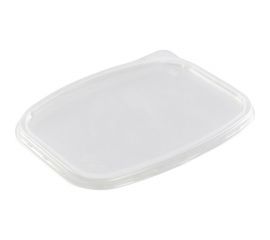 Крышка для одноразового контейнера ЮПЛАСТ 138x102 мм, прозрачные, ПП, комплект 100 шт. 607539 