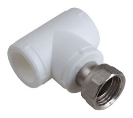 Комбинированный тройник VALFEX PP-R белый, 32х1 1/4 дюйма, с накидной гайкой 10140132 127-0534 