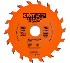 Диск пильный по дереву (180х30х4/3 мм; Z18) CMT 240.040.07M 