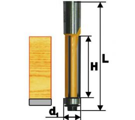 Фреза кромочная прямая (12.7х13 мм; хвостовик 8 мм) по дереву Энкор 10650 