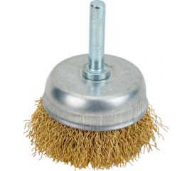 Кордщетка чашеобразная 50 мм, латунированная мягкая проволока для дрели Bohrer 36700050 