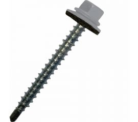 Кровельный саморез STARFIX 4,8x19 мм, цинк, шайба с прокладкой, PT3, RAL 7004, 250 шт. SMC2-57487-250 