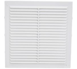 Решетка неразъемная наклонные жалюзи с москитной сеткой 190х190 мм Эвент Э1919Н 