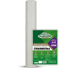 Сетка фасадная щелочестойкая KIMBULA ГОСТ 2000/2000 (ячейка 4х4 мм, 1 м х 50 м, 165 гр) 00000094 