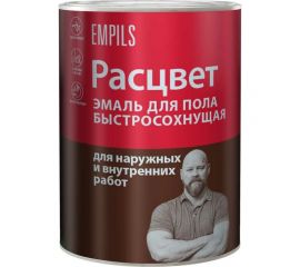 Эмаль для пола Расцвет быстросохнущая, золотисто-коричневая, 0.9 кг 66021 