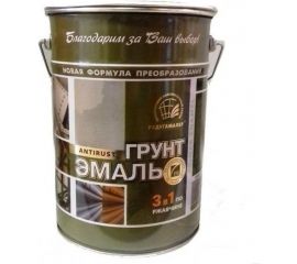 Грунт-эмаль Радугамалер 3 в 1 серая 10 кг 2000996555032 