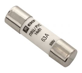 Плавкая цилиндрическая вставка EKF ПВЦ 14х51 63А 10 шт. PROxima SQpvc-14x51-63 