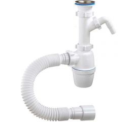 Бутылочный сифон ORIO 1 1/2x40 с одним отводом и гибкой трубой 40-40/50 А-40059 