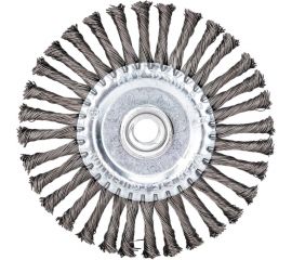 Щетка крученая плоская 125 мм для УШМ Дело Техники 275125 