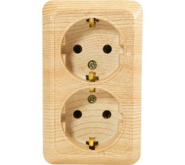 Розетка Jilion 2 гнезда с заземлением дуб 9533494 