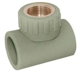 Тройник RTP PN25 комбинированный, внутренняя резьба D32х1/2 мм, серая 10990 