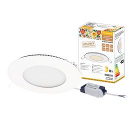 Светодиодный встраиваемый светильник TDM Даунлайт НАРОДНЫЙ СВО белый 3 Вт 4000К SQ0329-0544 