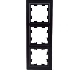 3-местная рамка IEK Brite ру-3-брч черный BR-M32-K02 