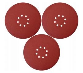 Набор шлифовальных кругов на липучке 3 шт, 225 мм, Р150, 8 отверстий YATO YT-83475 