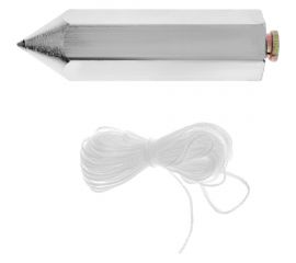 Цилиндрический отвес ТУНДРА шнур 5 метров, 200 г 1743489 