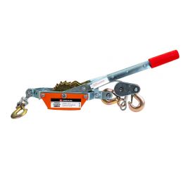 Ручная рычажная тросовая лебедка Сибталь модель X2Y3, двойной храповый механизм, три крюка, 2т, 2,2м 070 0005 2000 