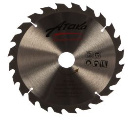 Диск пильный по дереву (216х30 мм; 24T; б/рез) АТАКА 8078790 