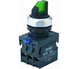 Переключатель CHINT с подсветкой NP8-11XD/213 2 полож. 1НО+1НЗ зел. AC 110В-230В(LED) 667149 
