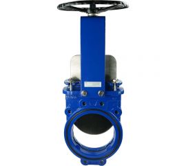 Шиберная задвижка DN.ru ДУ200 Ру10 ножевая чугунная межфланцевая двухсторонняя со штурвалом D040-03175 