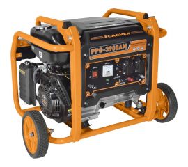 Генератор CARVER PPG- 3900АM бензин LT-170F, 2,8/3,0 кВт, 220В, бак 15 л, колеса 01.020.00027 