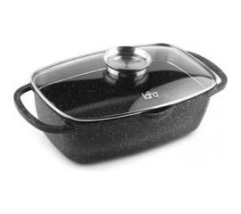 Жаровня Lara серия Rio 32см, 5.7л, мрамор, капсульное дно, крышка-дуршлаг LR02-224 