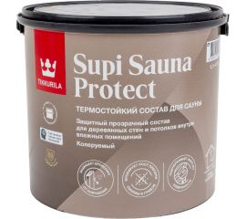 Защитный состав для саун Tikkurila supi sauna protect, полуматовый, база EP, 2.7 л 253710 