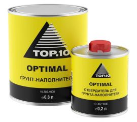 Грунт-наполнитель TOP.10 hs optimal 4:1 серый (0,8л + 0,2л), комплект 10.302.1000 10.302.1000. 