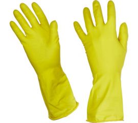 Латексные перчатки с хлопковым напылением Luscan желтые, р. 8/M 833924 
