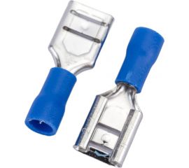 Плоская изолированная клемма REXANT, гнездо 9 мм, 1.5-2.5 кв.мм, 100 шт 08-0434 