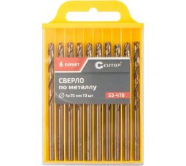 Сверло по металлу EXPERT 10 шт, 4x75 мм CUTOP 53-478 
