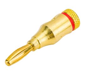 Разъем BANANA штекер Pro Legend металл на кабель диаметром до 10.0мм, Gold, PL2236 