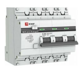 Дифференциальный автомат EKF АД-32 3P+N 16А/30мА 4,5кА PROxima SQDA32-16-30-4P-pro 