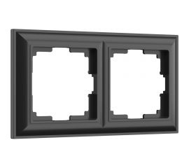 Рамка WERKEL W0022208 на 2 поста (черный матовый) a051029 