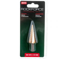 Ступенчатое сверло в блистере (4-22 мм, HSS 4241) Rockforce RF-44741 