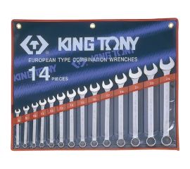 Набор комбинированных ключей KING TONY 5/16"-1-1/4" 14 предметов 1214SR 