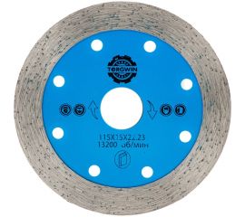 Диск алмазный сплошной Hot Press 115x15x22.23 мм TORGWIN 106AG-11522KL-15_TW 