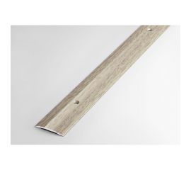 Порог прямой алюминиевый декоративный (28 мм, 1,8 м, Дуб беленый) ЛУКА УТ000005643 