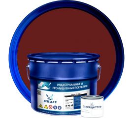 Антикоррозийная эмаль по металлу Мицар ЭП-1267 20 кг 0,4 кг, красно-коричневая УТ000010769 