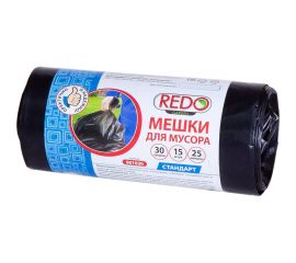 Мешки для мусора Standart 15 шт, 30 л, 25 мкм, ПВД, 45x55 см, 180 г REDO 901030 