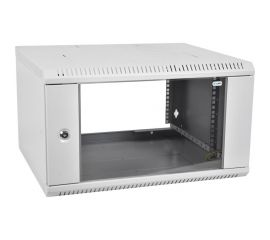 Телекоммуникационный настенный шкаф ЦМО, 19, 12U, дверь стекло, разборный, серый ШРН-Э-12.350 