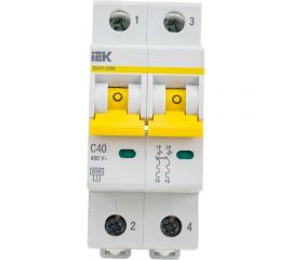 Автоматический выключатель IEK ВА47-60M 2Р 40А 6кА С MVA31-2-040-C 