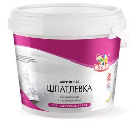 Акриловая шпатлевка OLECOLOR для наружных работ, 1.6 кг 4300000131 