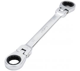 Накидной двусторонний ключ HORTZ 20х22 трещ/шарн. хромированный HOR 118764 