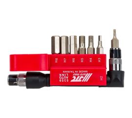 Набор шестигранных вставок 1/4 DR HEX 2,3,4,5,6,7,8 с Г-образным держателем 8шт JTC 5359 