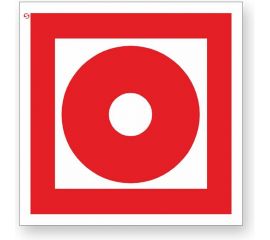 Знак ""Кнопка включения установок систем пожарной автоматики"" Стандарт Знак F10, 100x100 мм, 00-00024045 