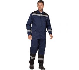 Костюм ГК Спецобъединение ПРОФЕССИОНАЛ темно-синий/черный, р.96-100, рост 170-176 Кос 034/ 96/170 