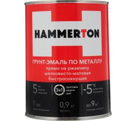 Грунт-эмаль по ржавчине Hummerton 3 в 1 белый 0.9 кг 14 205538 