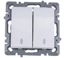 2-клавишный механизм выключателя Nilson СУ проходной, moda-advantage белый, 20112409 